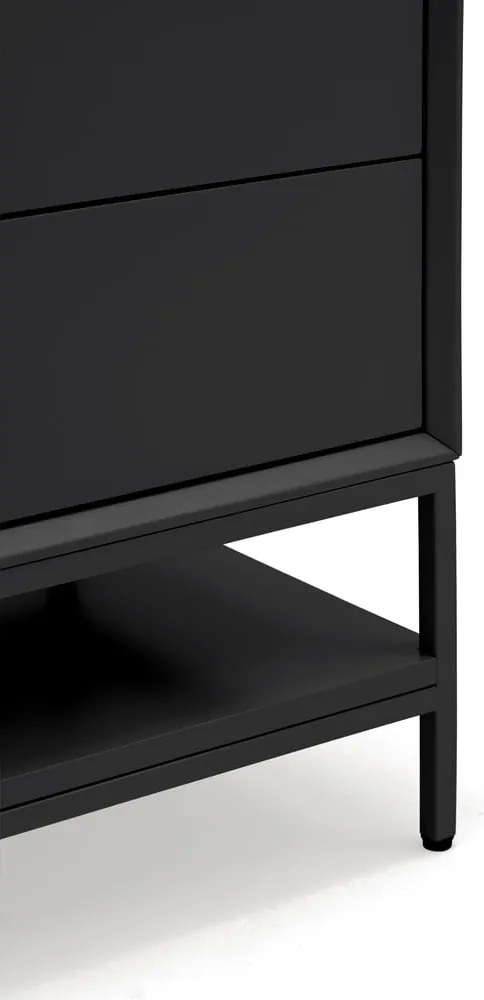 Черно нощно шкафче Platt – Teulat