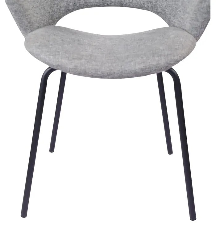 Светлосиви тапицирани трапезни столове в комплект 2 бр. Rowley – Unique Furniture