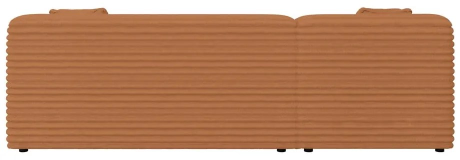 Теракотен ъглов диван от рипсено кадифе (ляв ъгъл) Martin – Ropez