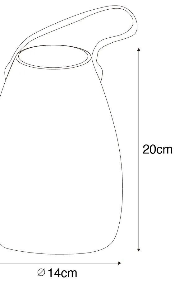 Комплект от 2 настолни лампи бели RGBW презареждаеми IP54 - Pion