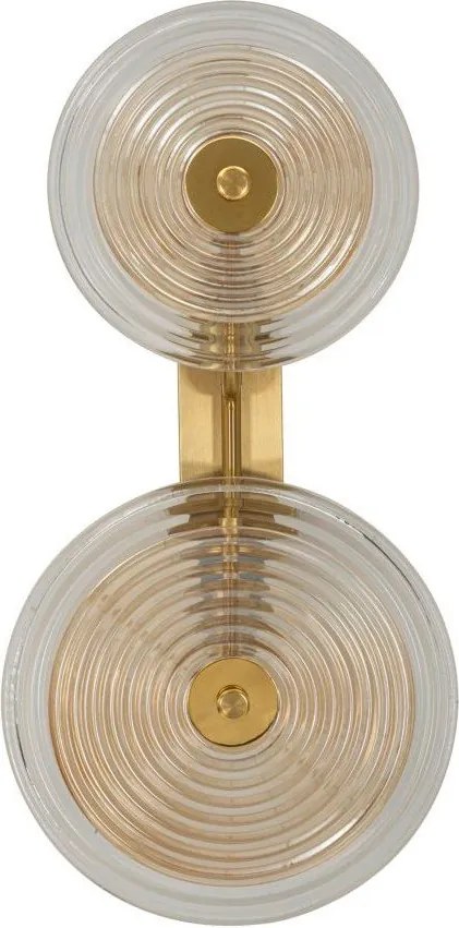 Стъклена стенна лампа в златист цвят Venice – Mauro Ferretti