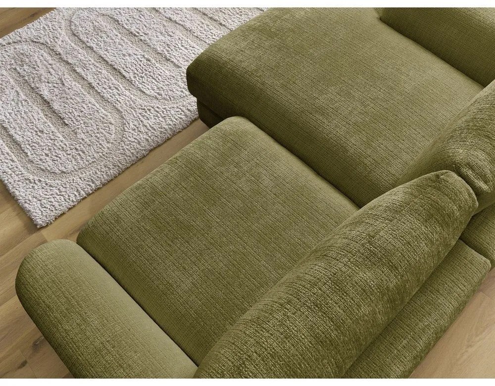 Шенилов ъглов диван в цвят каки (ляв ъгъл) Leonore – Bobochic Paris