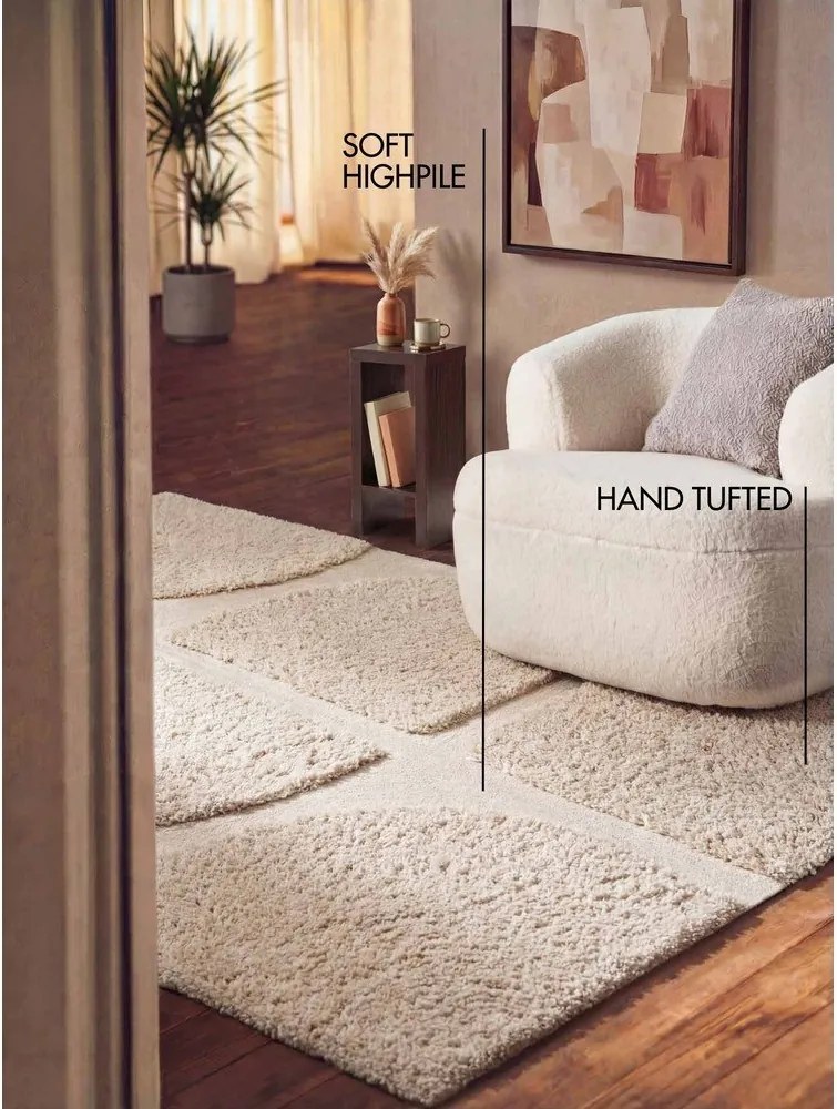 Кремав ръчно изработен килим 80x150 cm Lambeth Jasper – Ted Baker