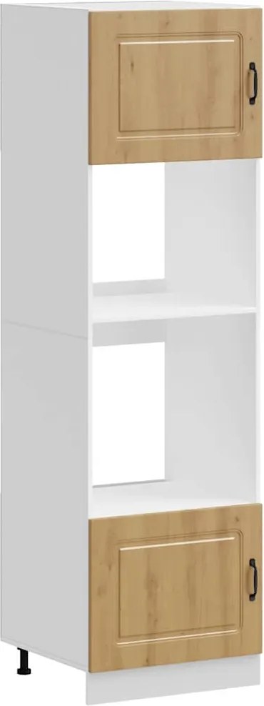 3315040 vidaXL Шкафове за фурна, 2 бр., "Kalmar", дъб Artisan, инженерна дървесина