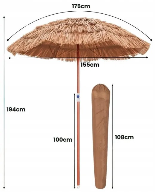 Хавайски градински и плажен чадър