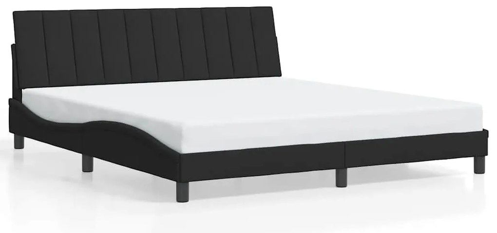 3207863 vidaXL Рамка за легло без матрак Hanko, черна, 180x200 см, кадифе