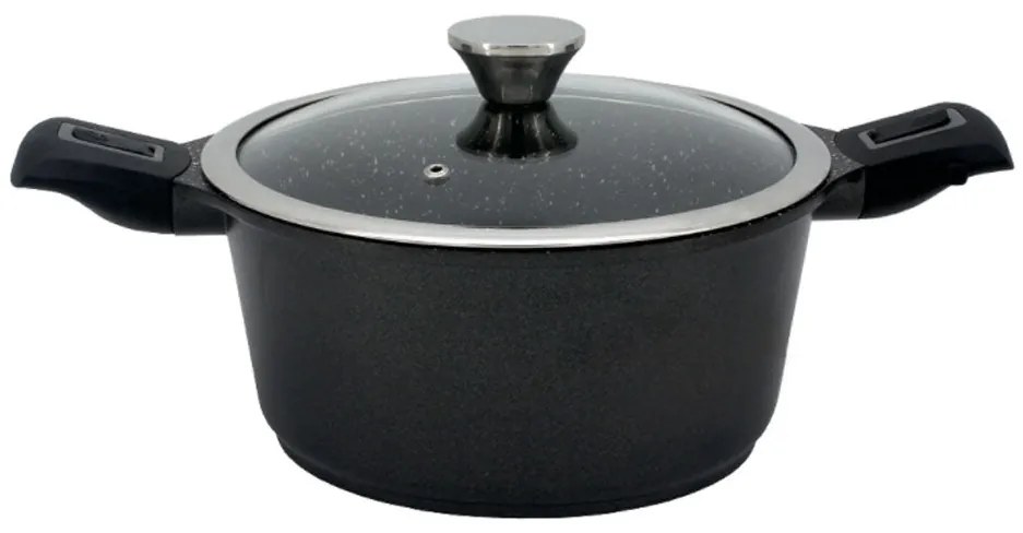 Тенджера с махащи се дръжки ZEPHYR ZP 4318, Мраморно покритие, Индукция - 28x12.5 cm / 6.5 L