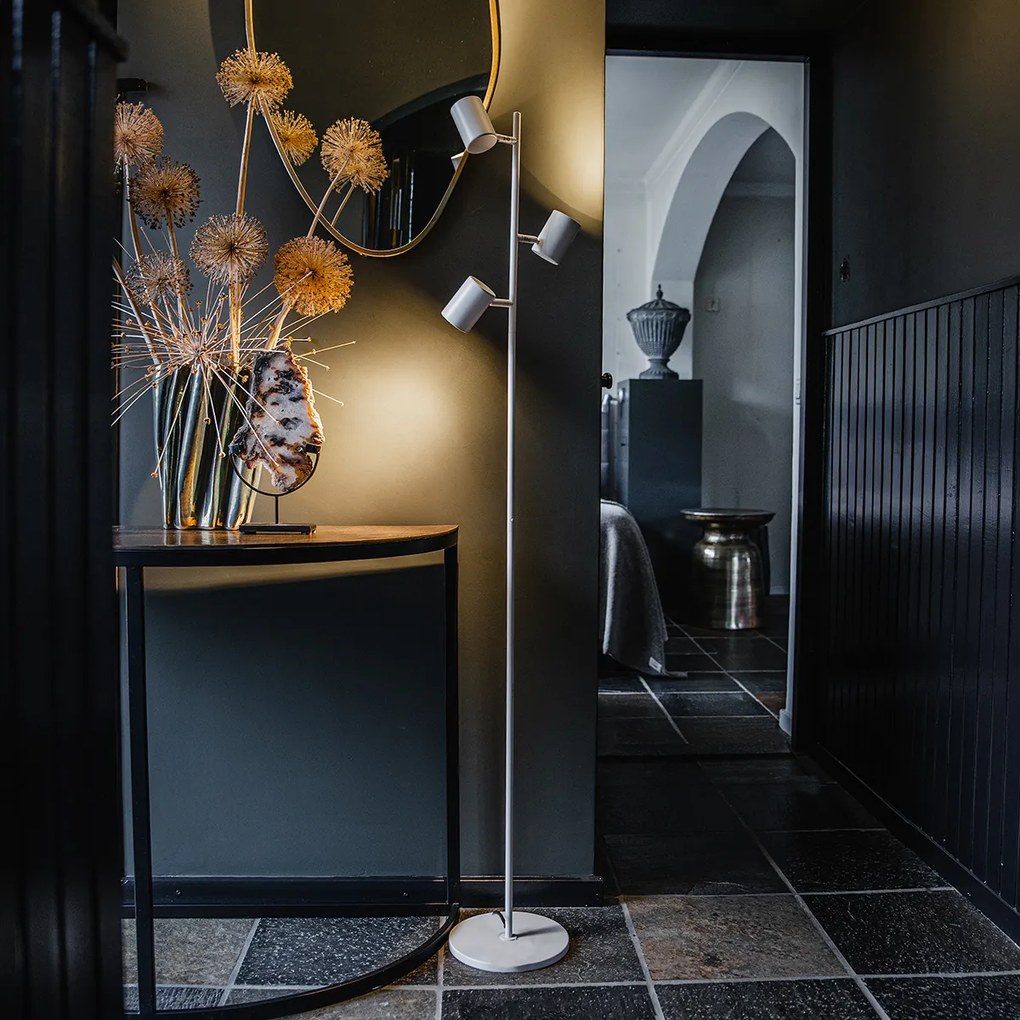 Модерна подова лампа бяла 3-светлина - Jeana