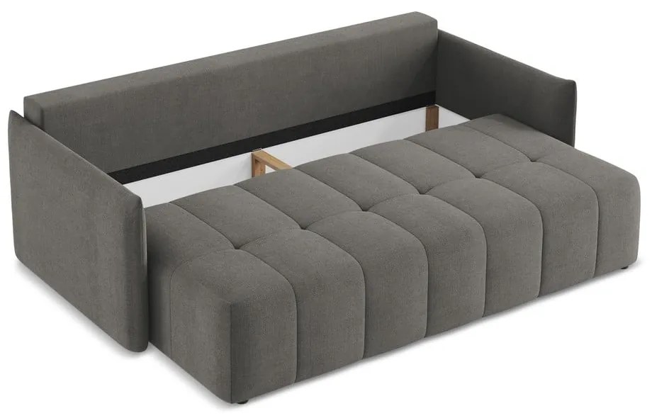 Тъмносив разтегателен диван с място за съхранение 225 cm Moku – Makamii