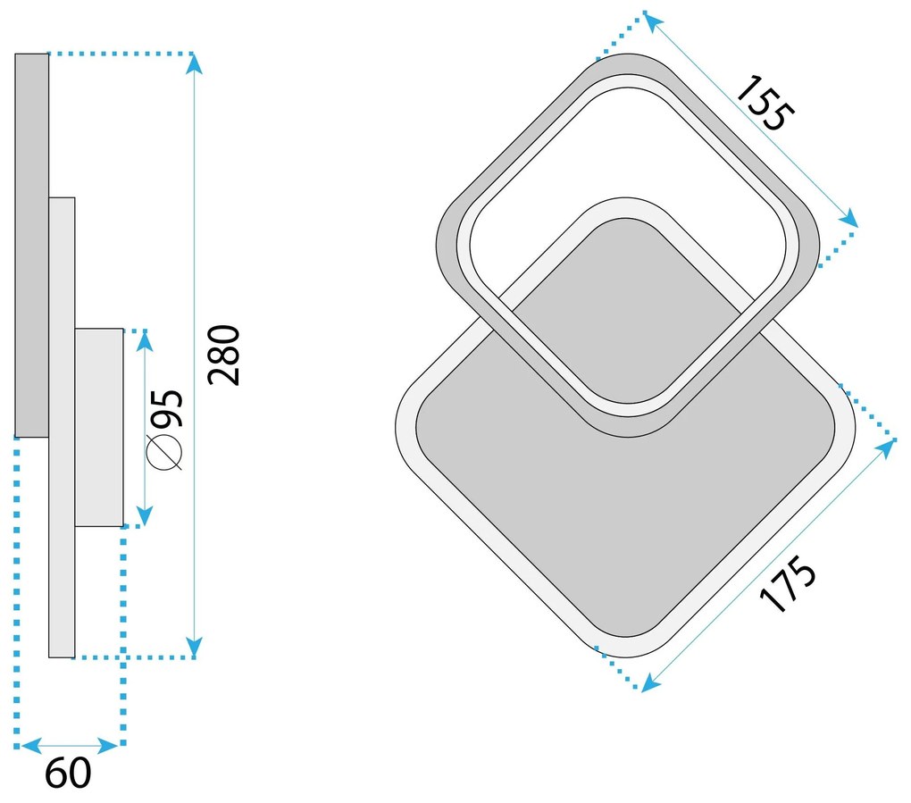 СТЕННА ЛАМПА LED LHJ080-W WHITE