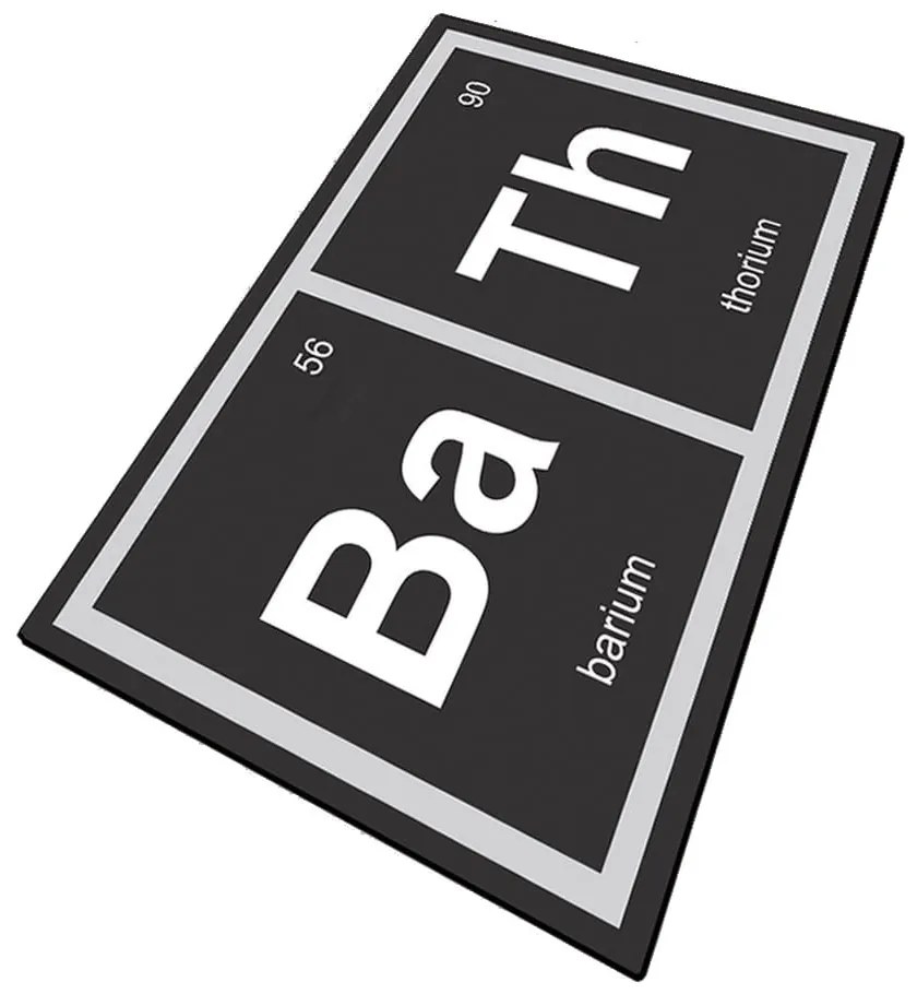 Черна постелка за баня 70x120 cm Barium - Foutastic