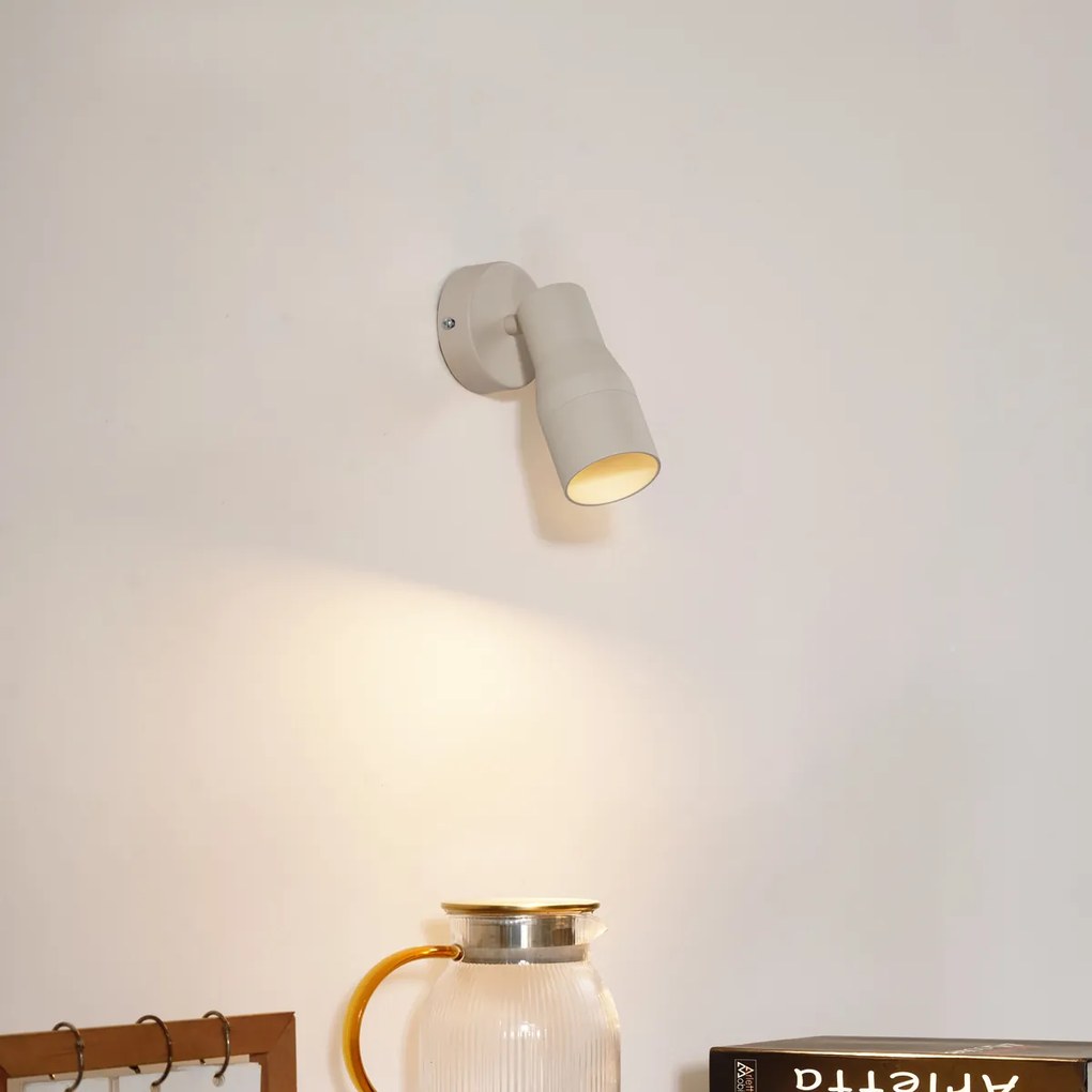 Модерен таванен прожектор бежов GU10 50mm кръгъл - Stanley