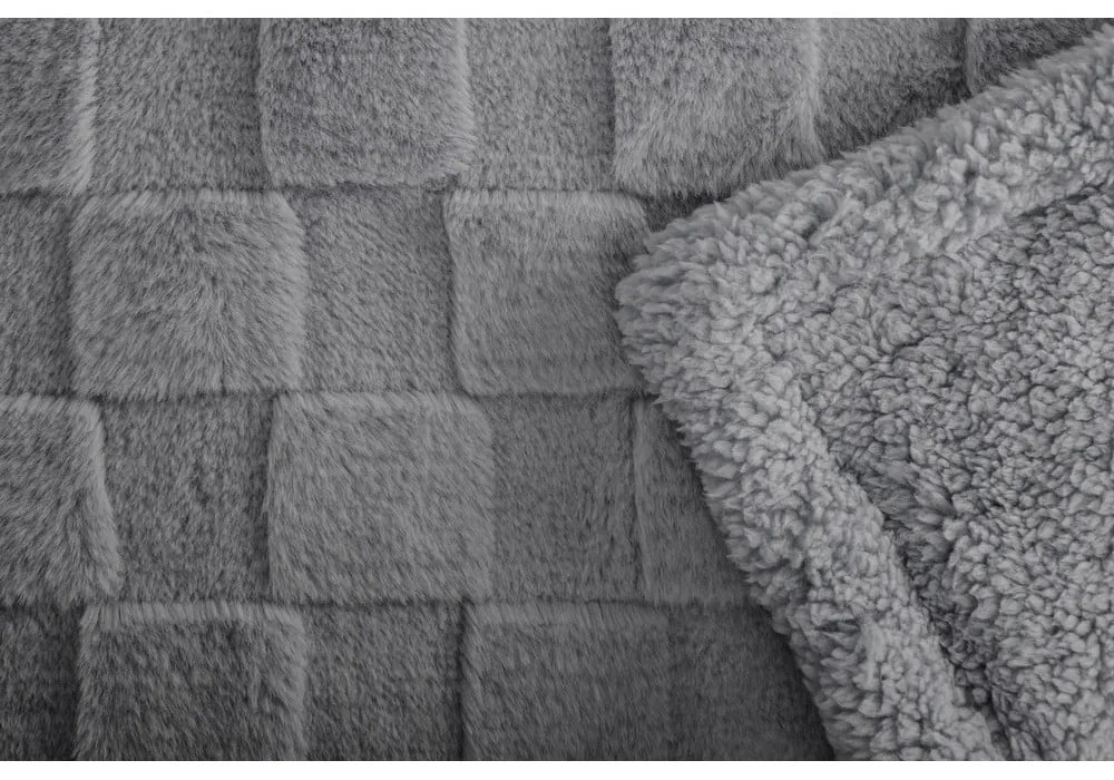 Сиво одеяло от микроплюш 150x200 cm Rava – Tiseco Home Studio