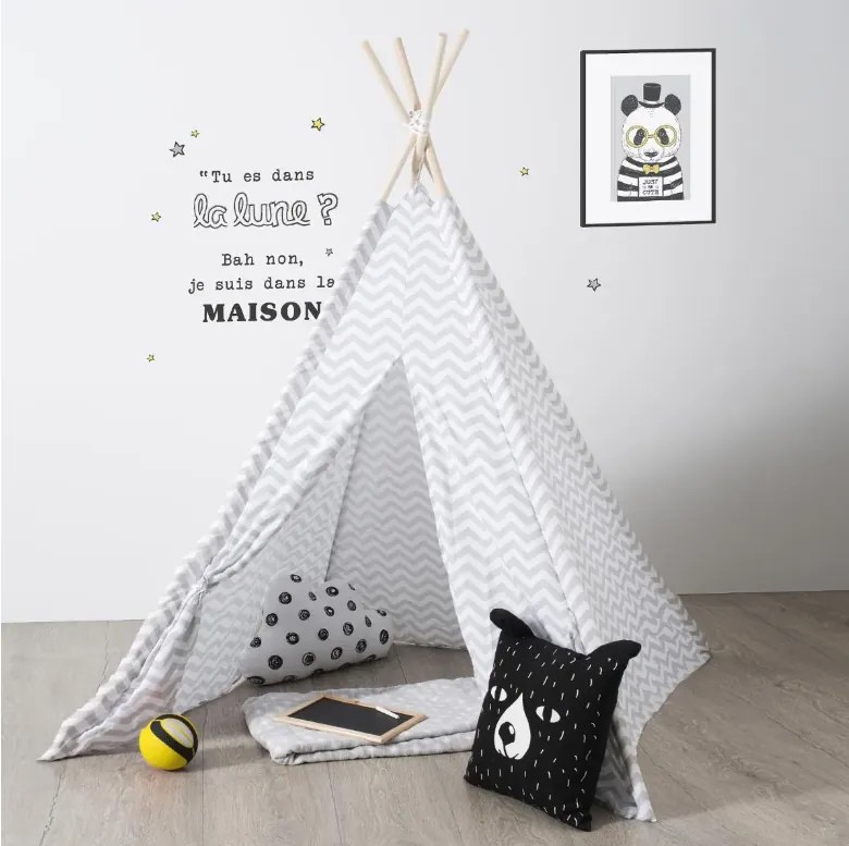 Детска палатка atmosphera Teepee, 120x120x160 cm - Розов