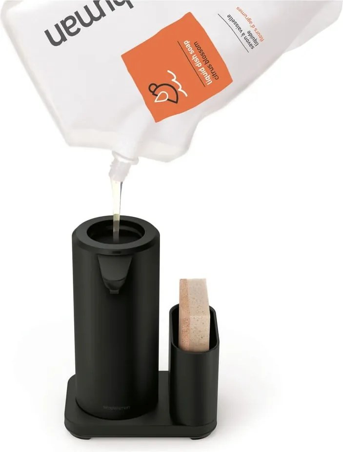 Метална стойка за течен сапун и гъба - simplehuman