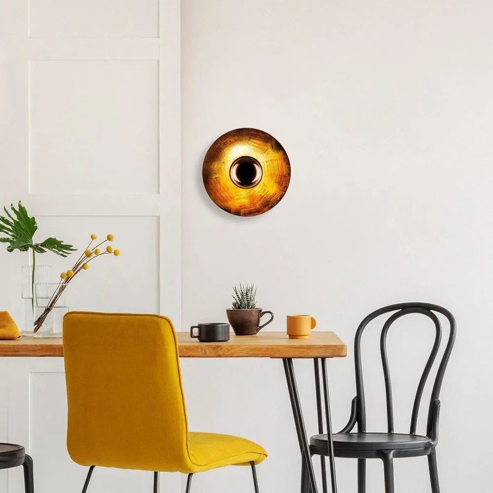 Стенна лампа в меден цвят ø 28 cm Kurt – Opviq lights