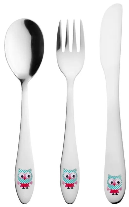 Детски прибори от неръждаема стомана в сребристо 3 бр. - Orion