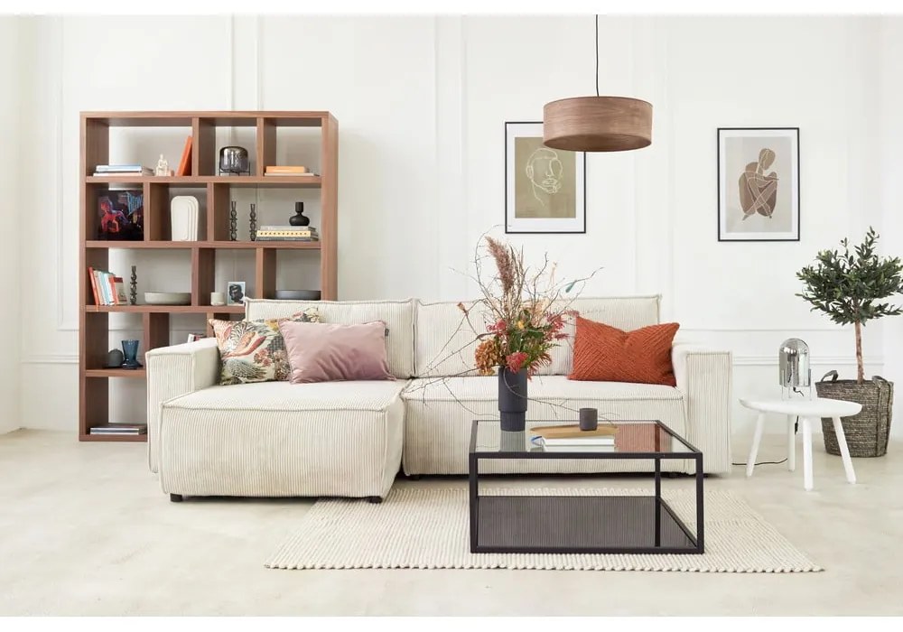 Бяла/естествена библиотека 150x159 cm Berlin – TemaHome