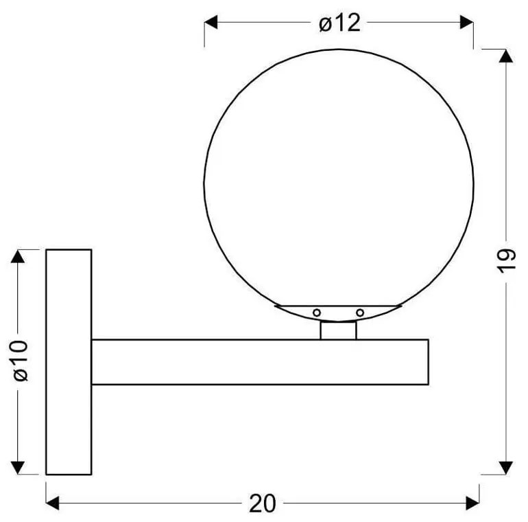 Черна стенна лампа Kama - Candellux Lighting