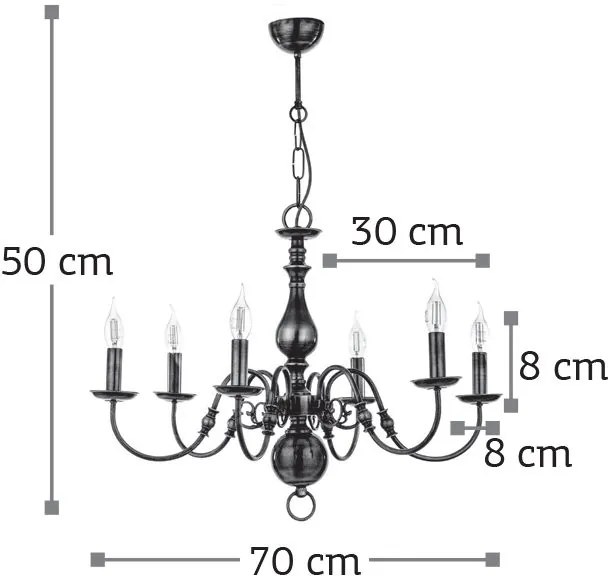 Таванна лампа InLight 5309-6 Полилей