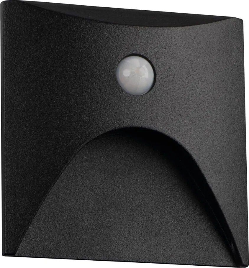 Kanlux 39130 - LED осветително тяло за стълби със сензор EXIN 2,5W/230V 3000K IP65 черно, квадратно