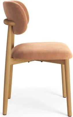 АЛMО Теракота (тъкан Дэнни 204)/рамка лакиран дъб - ДЪРВЕН СТОЛ ЗА ДНЕВНА, ТРАПЕЗАРИЯ, КУХНЯ РЕТРО