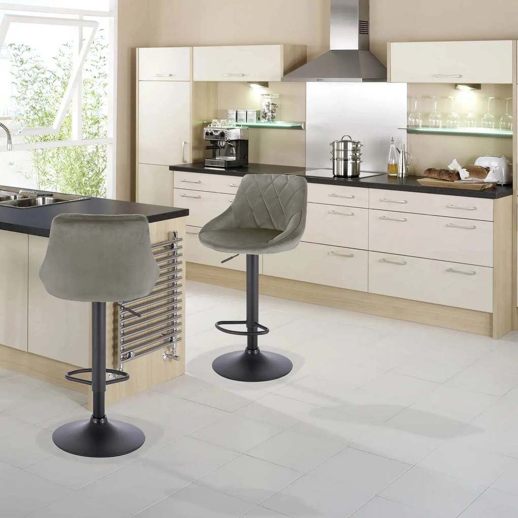 Бар стол Velluto-сиво (2) парчета