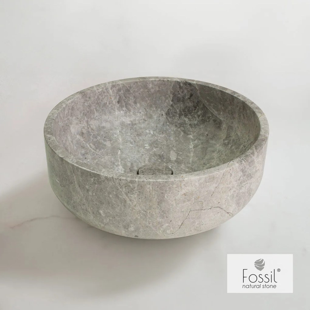 Мраморен умивалник Thalo Fossil I-Сив