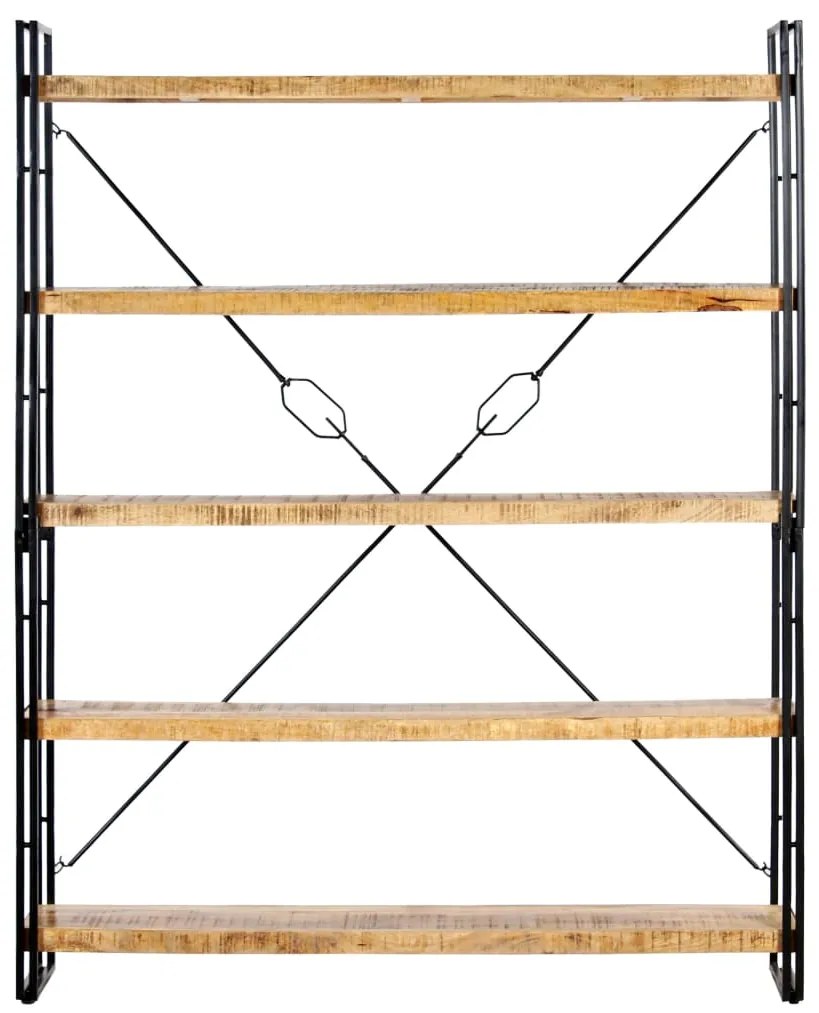286580 vidaXL Библиотека с 5 рафта, 140x30x180 см, манго масив