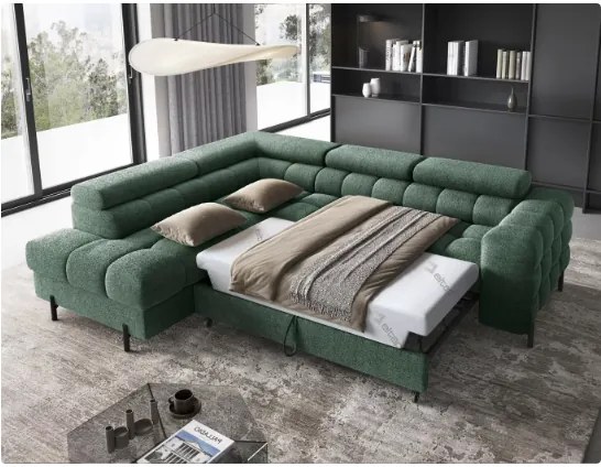 Ъглов диван Ferucce-Prasino-Left