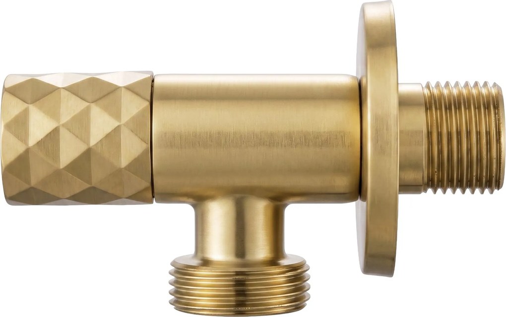 Ъглов вентил Diamond 03 1/2" x 3/4" Brush Gold