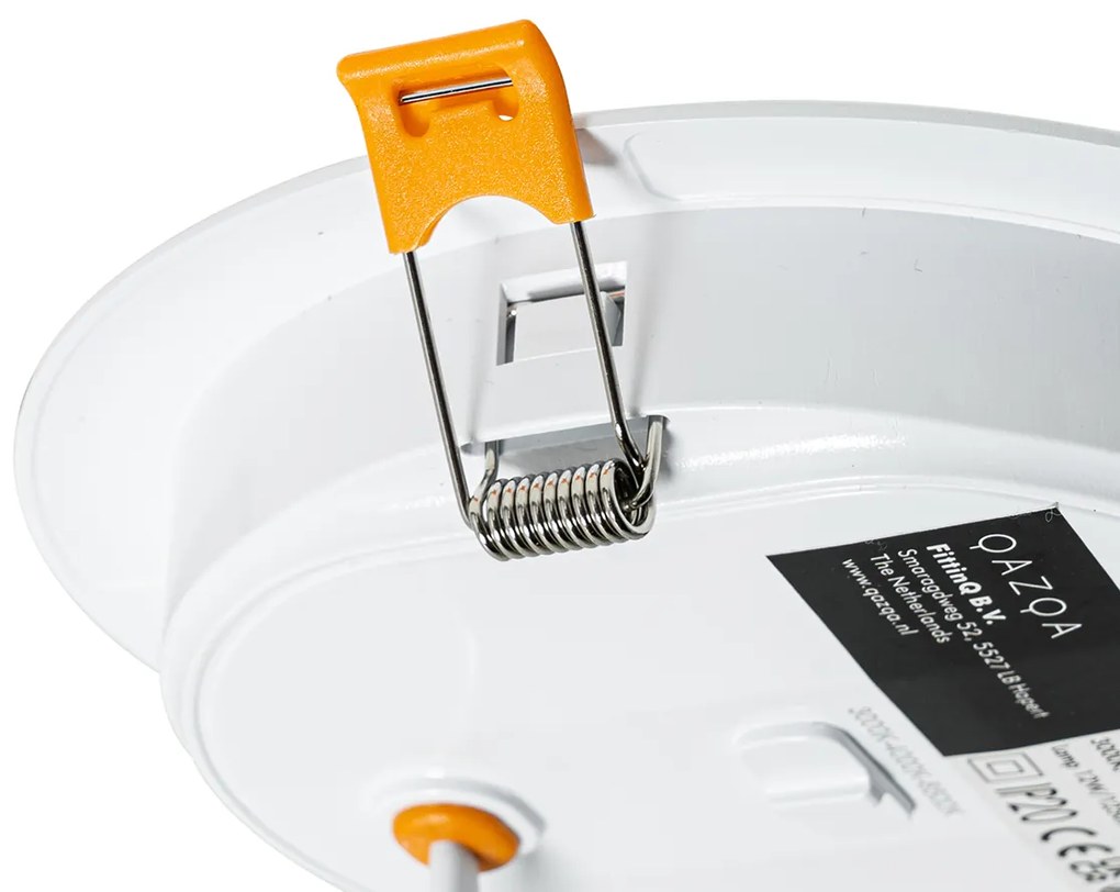 Комплект от 6 вградени спота бели 14,5 см вкл. LED регулируеми в Келвин с DIP превключвател - Stephanie