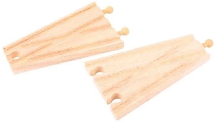 Bigjigs - Дървени ЖП релси - Право разклонение