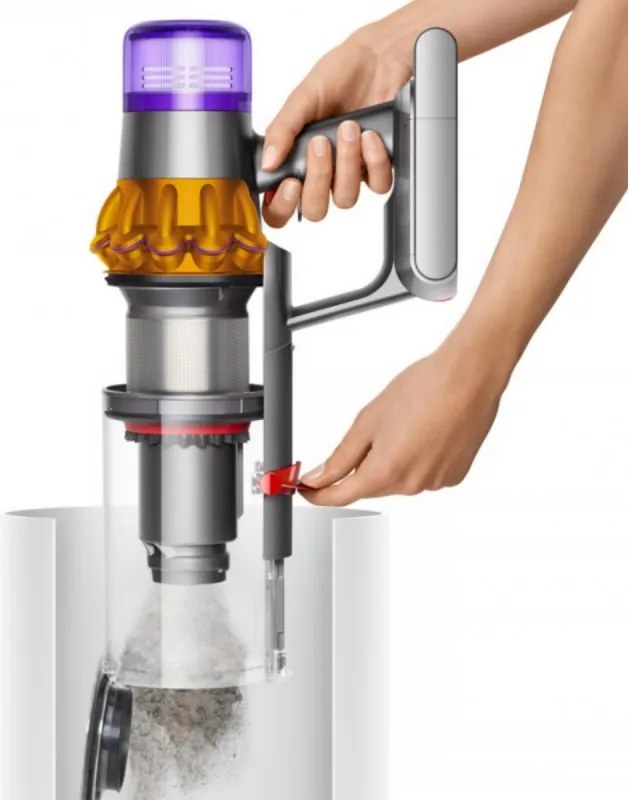 Вертикална прахосмукачка Dyson V15 Detect Аbsolute, 660W, 0.76 л, 60 мин автономия, Сензори, 3 режима, LCD, Сив