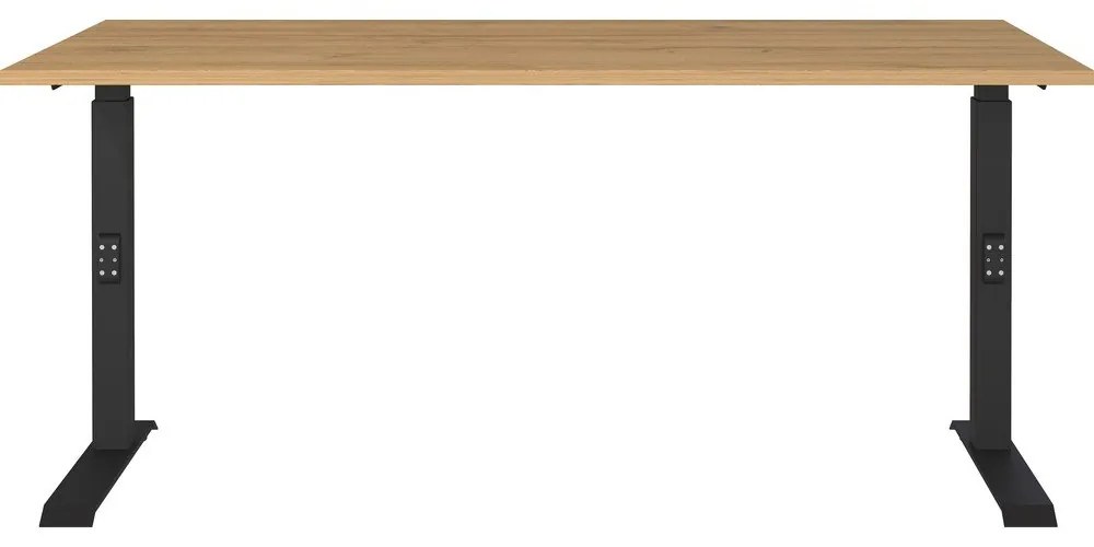 Работна маса с регулируема височина с дъбов плот 80x160 cm Agenda – Germania