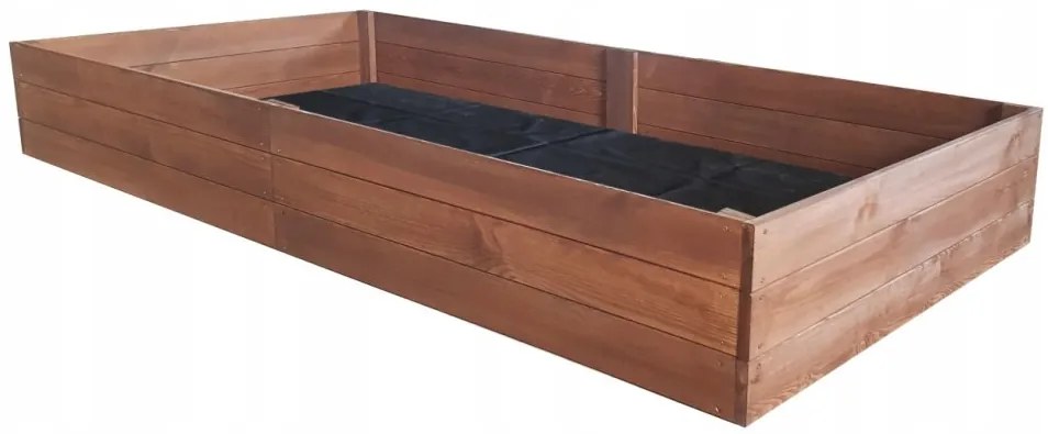 Естествено импрегнирано повдигнато дървено легло 200 x 100 x 27 cm
