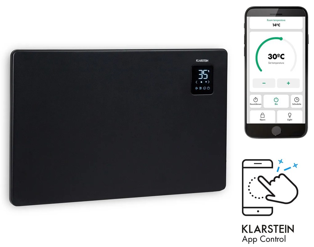 Klarstein Bansin Smart 1500, конвектор, 1500 W, управление през апликация