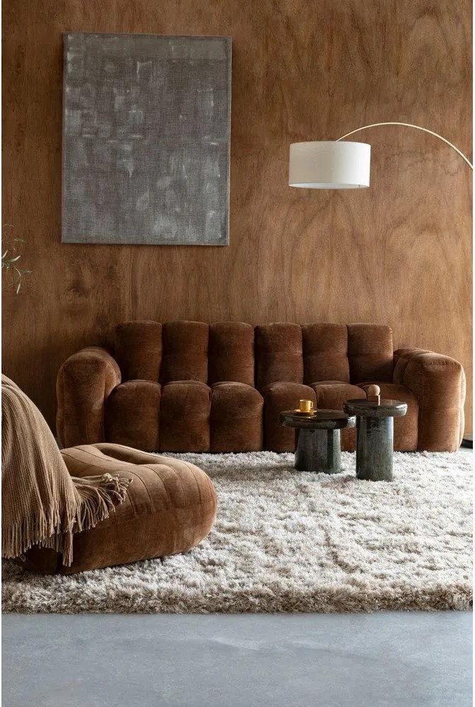 Кафяв кадифен модулен диван 264 cm Hackman – Dutchbone