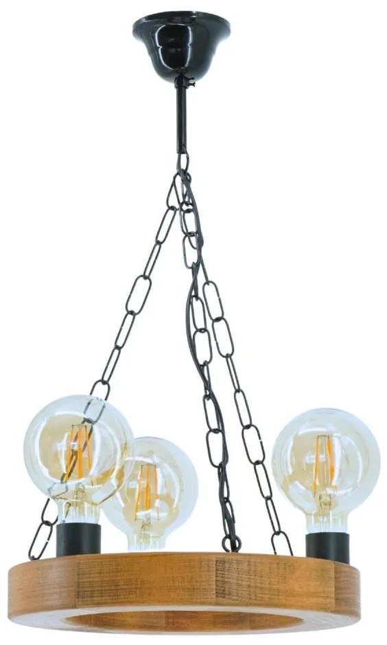 Пендел IOS 3xE27/60W/230V Ø 30 см бук