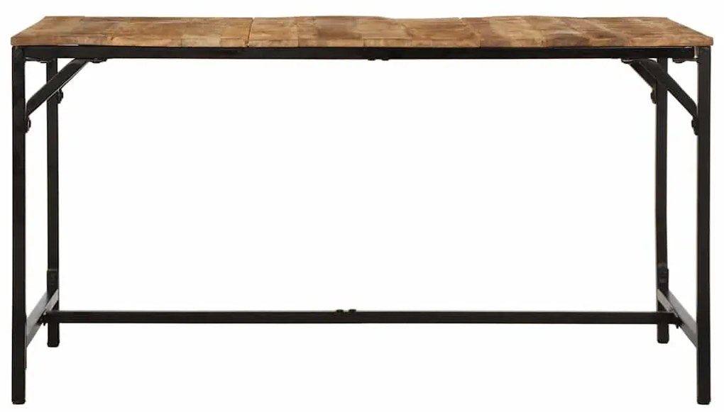 373604 vidaXL Трапезна маса, 140x70x75 см, грубо мангово дърво масив