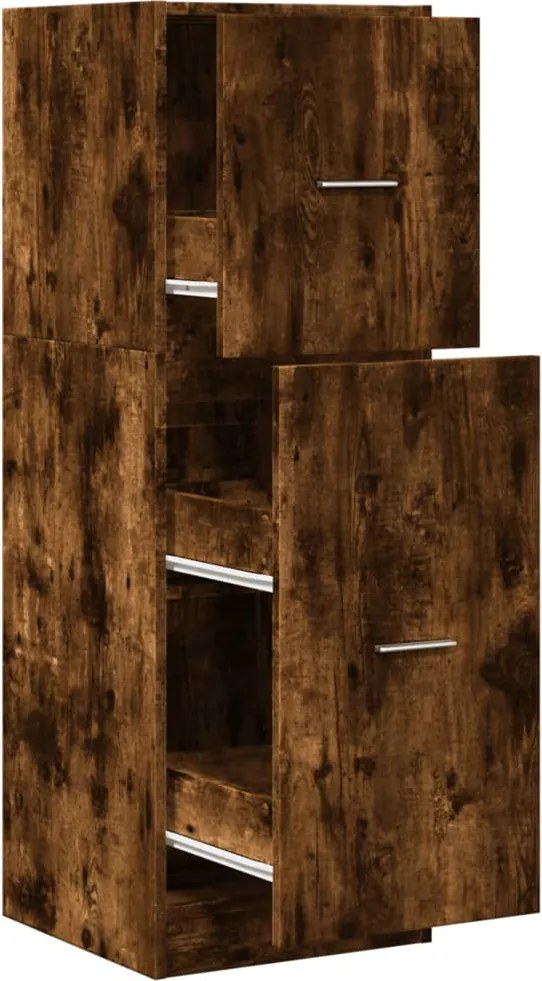 855200 vidaXL Шкаф органайзер, опушен дъб, 40x41x118 см, инженерно дърво