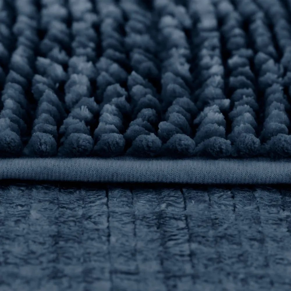 Тъмносин килим за баня 70x120 cm Bati – Restilo