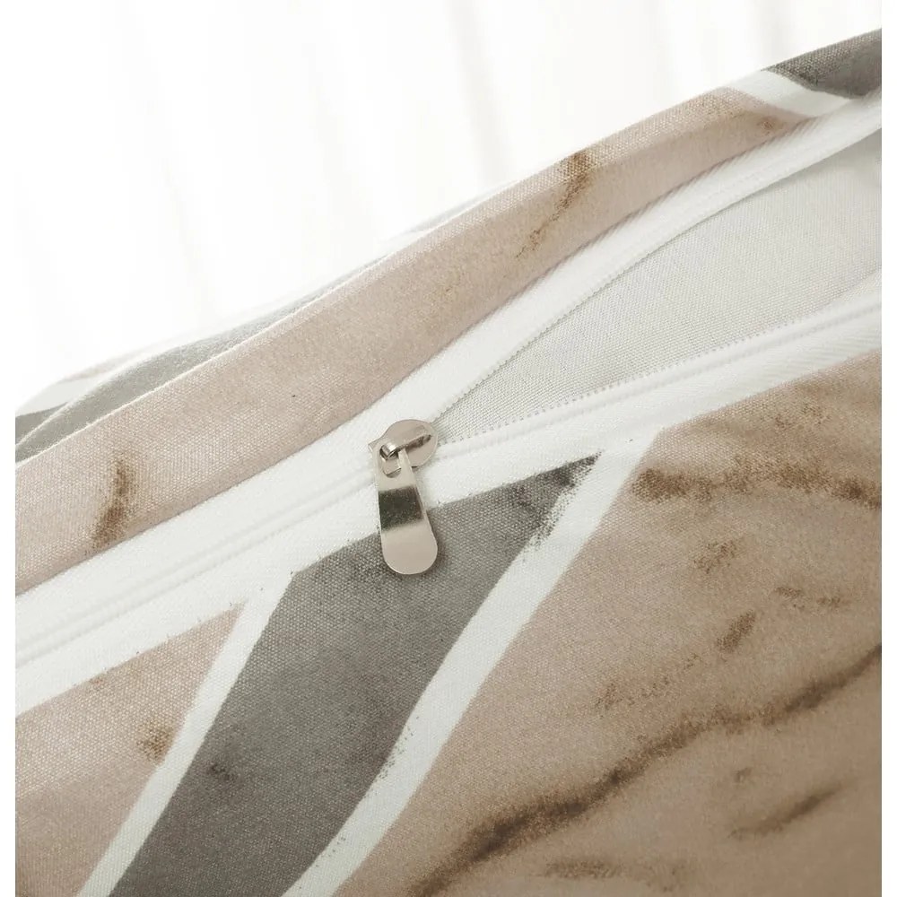 Светлокафяво единично спално бельо от микросатен 6 части 140x200 cm Marco – My House