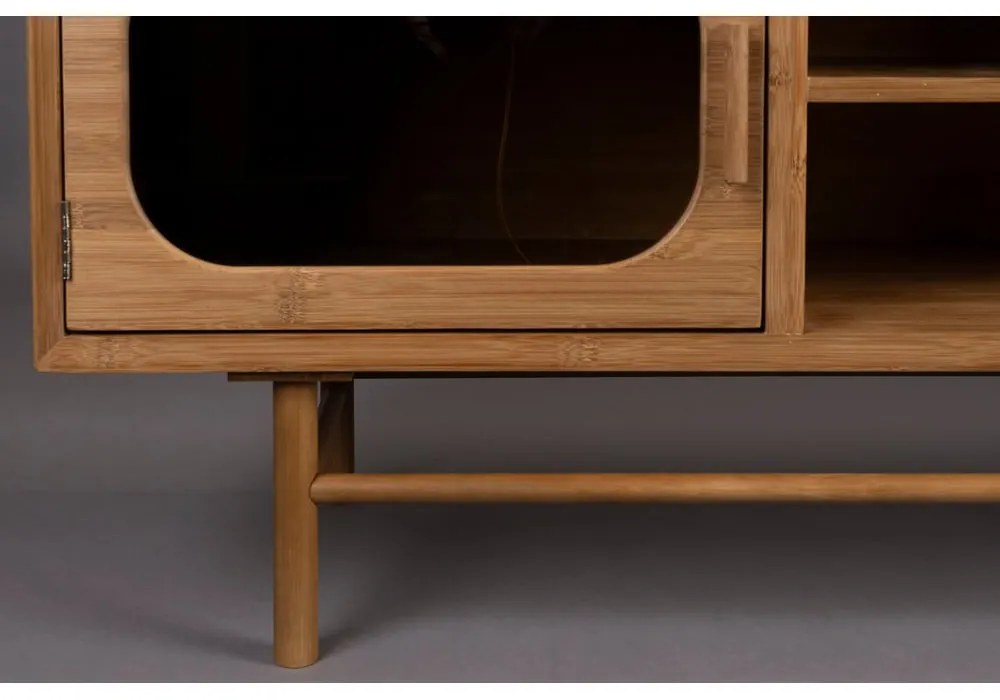 Бамбукова маса за телевизор в естествен цвят 150x55x40 cm Caroun – Dutchbone