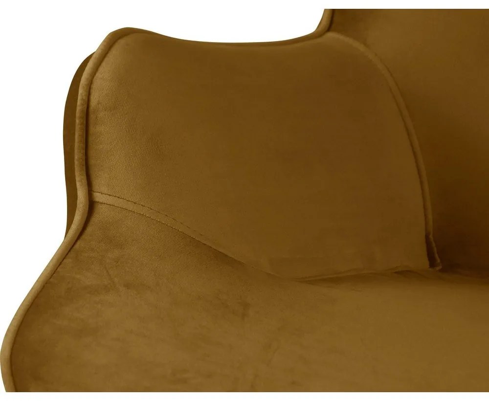 Кадифено кресло горчица Niko – Ropez