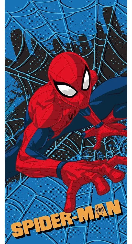 Червено-синя детска кърпа от микрофибър 70x140 cm Spider-man – Jerry Fabrics