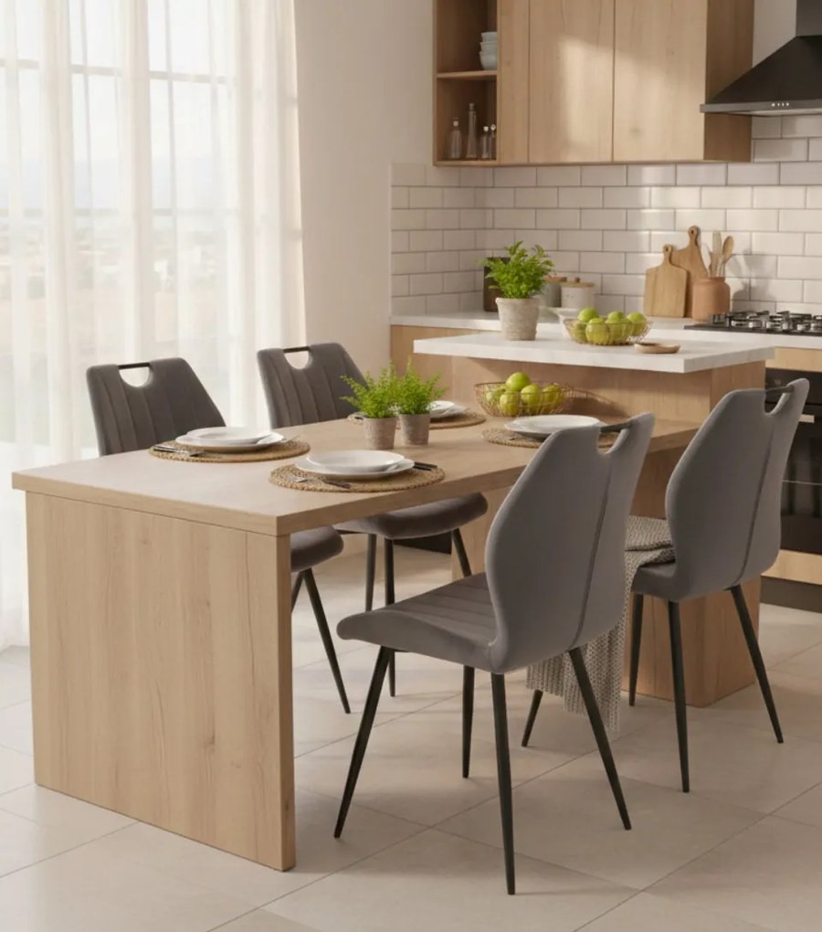 Стол Arco Velvet-Сив (4) парчета