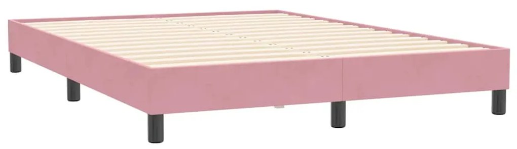 4101360 vidaXL Рамка за легло без матрак Pink 140x210 cm Кадифе