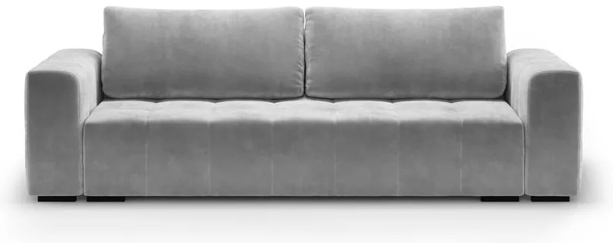 Светлосиво кадифено канапе Luca - Milo Casa