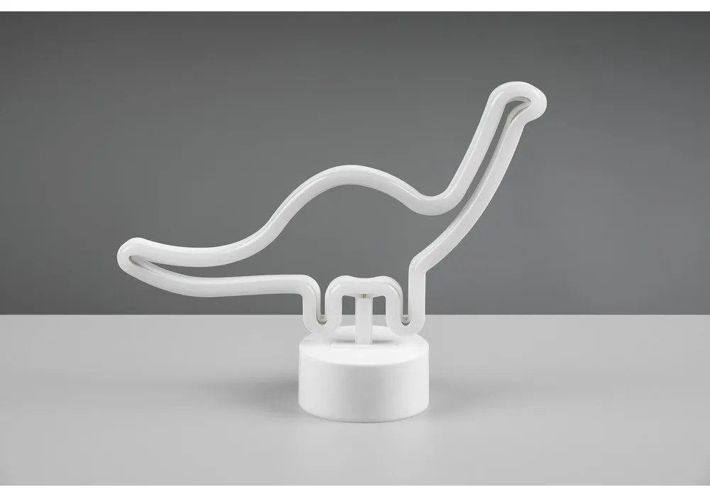 Бяла LED настолна лампа (височина 20 см) Bronto - Reality